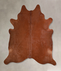 Solid Brown Cowhide Rug #A33474