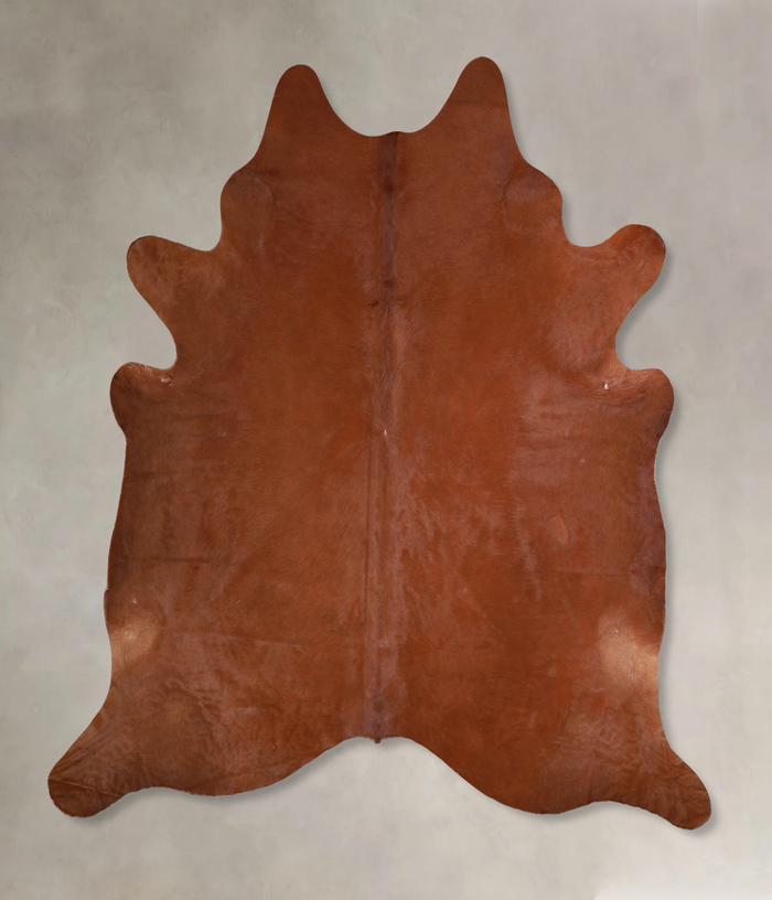 Solid Brown Cowhide Rug #A33474