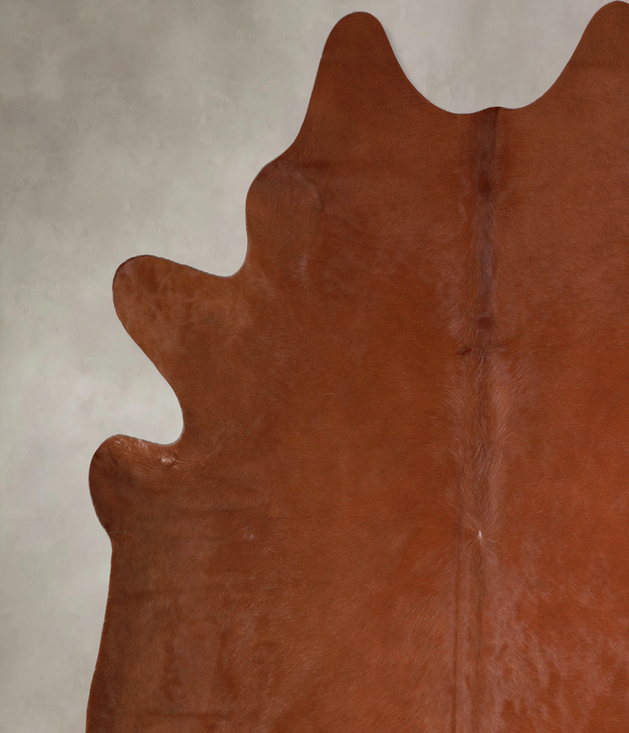 Solid Brown Cowhide Rug #A33474