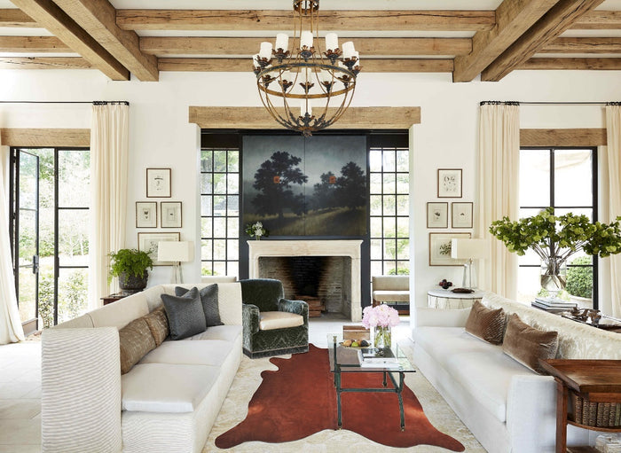 Solid Brown Cowhide Rug #A33474