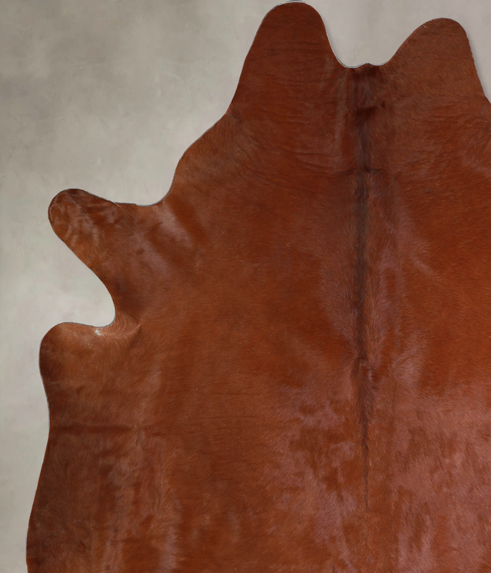 Solid Brown Cowhide Rug #A33475