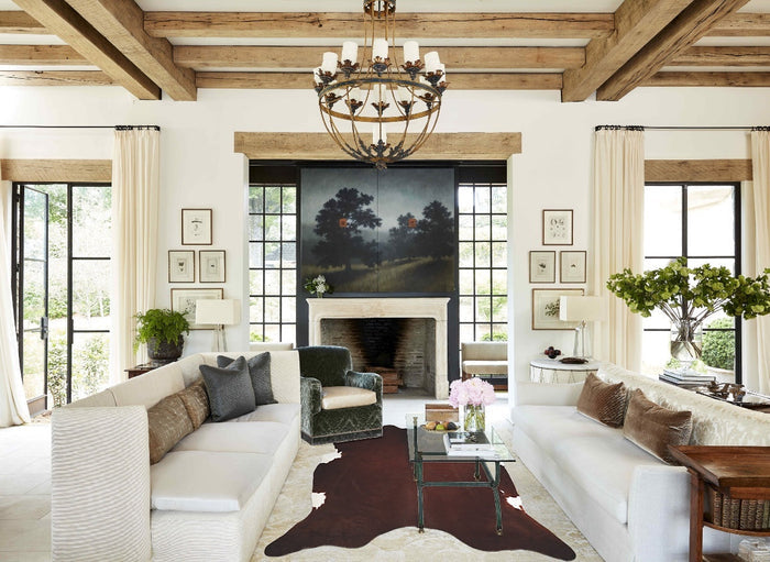 Solid Brown Cowhide Rug #A33439