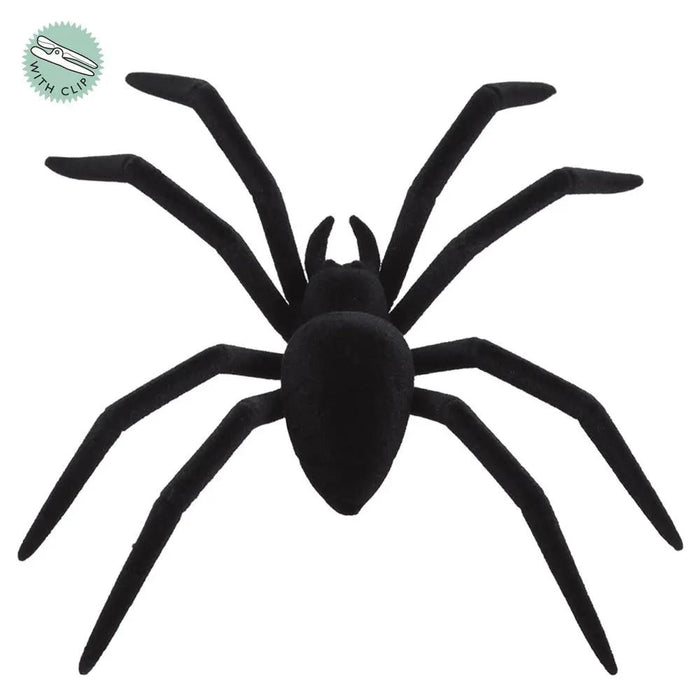 Allstate Spider w/ Clip Black 9.5" - Seasonal & Holiday Decorations Merchandise