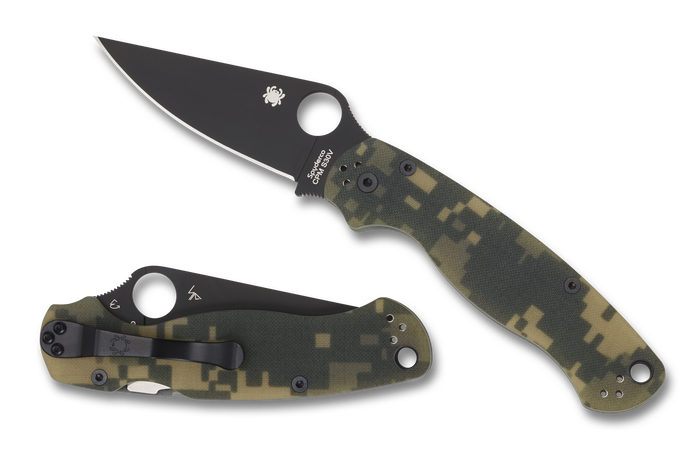 Spyderco Paramilitary 2 - Camo G10 - Black Blade - C81GPCMOBK2 - SNK/WTO - Home Office