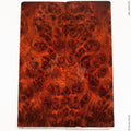 Stabilized red amboyna burl wood panels