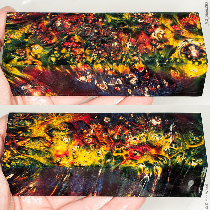 Stabilized wood box elder burl block