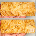 Stabilized wood natural box elder burl block