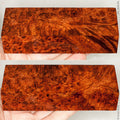 Stabilized wood red amboyna burl block