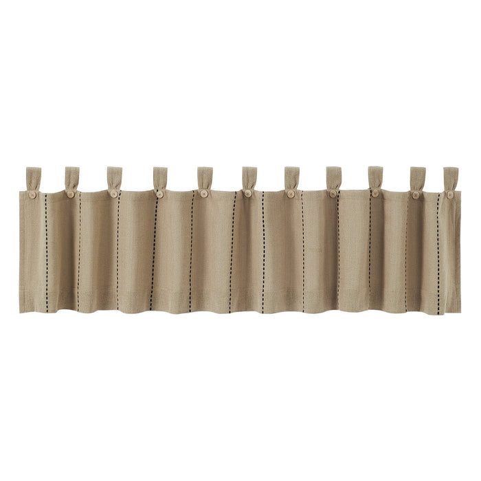 Stitched Burlap Natural Lined Valance 90" - Primitive Star Quilt Shop