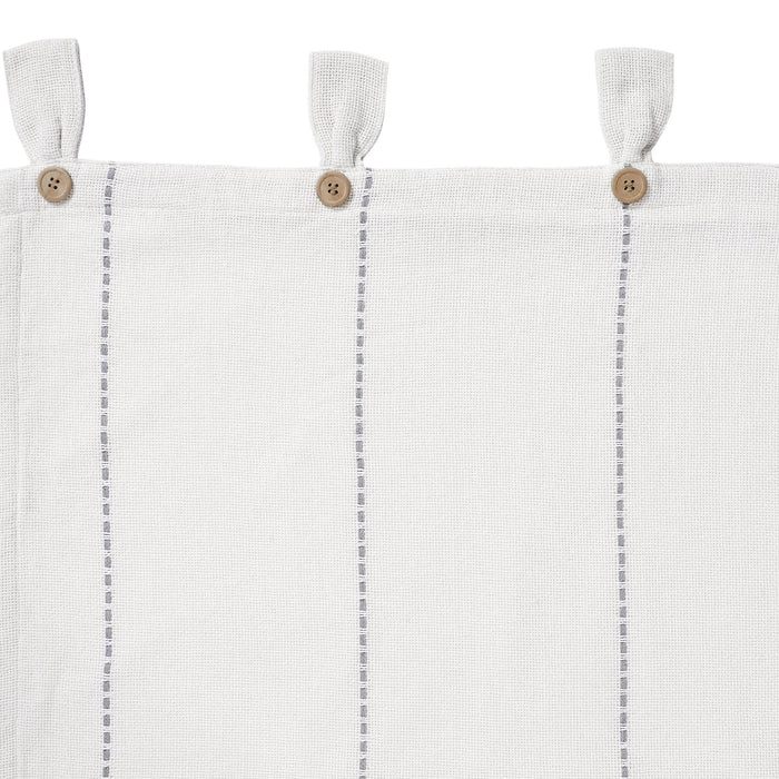 Stitched Burlap White Lined Valance 90" - Primitive Star Quilt Shop