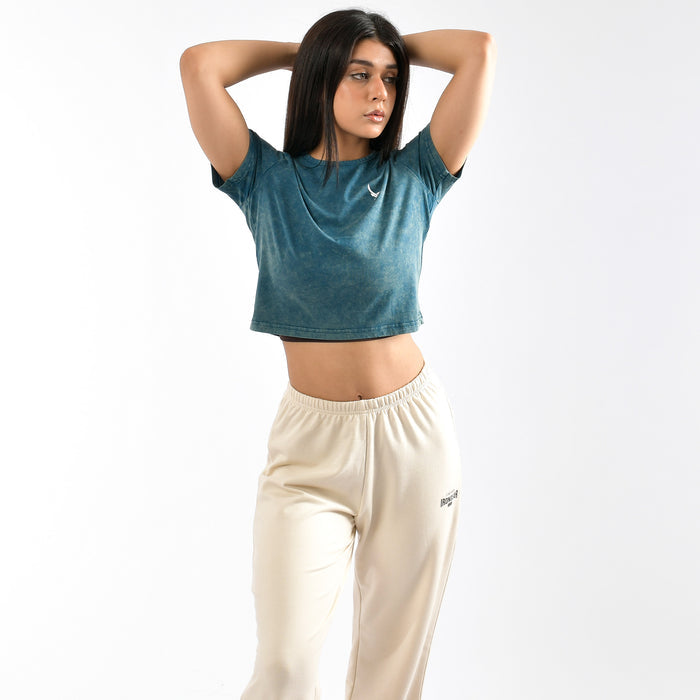 Stone Wash Tie Dye Crop Top - IRONGEAR Fitness