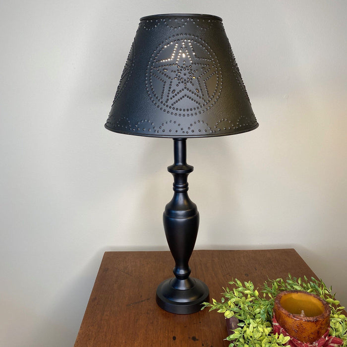 Stonecreek Black Lamp with Shade Options Black Star Metal- Primitive Star Quilt Shop