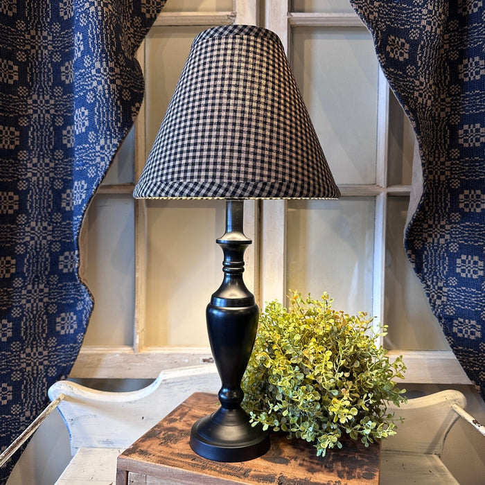 Stonecreek Black Lamp with Shade Options Newbury Gingham Black- Primitive Star Quilt Shop