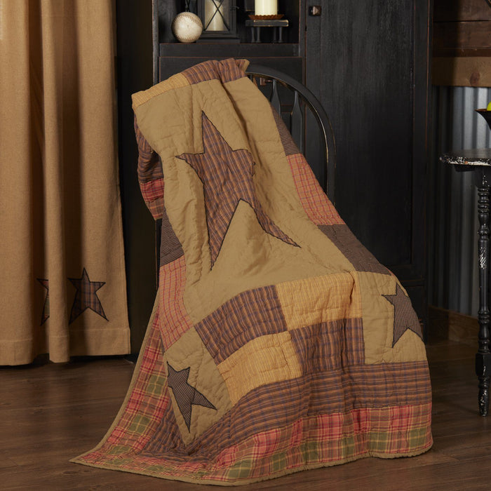 Stratton Quilted Throw - Primitive Star Quilt Shop