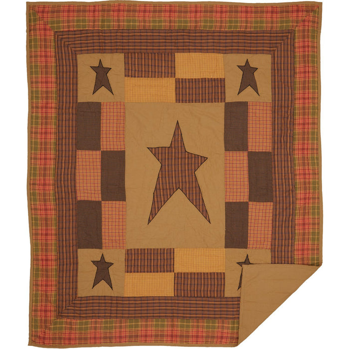 Stratton Quilted Throw - Primitive Star Quilt Shop