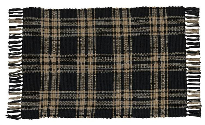 Sturbridge Black Rectangle Rug 24x42" - Primitive Star Quilt Shop