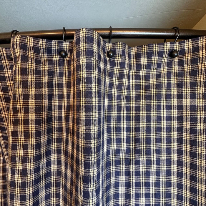 Sturbridge Navy Shower Curtain - Primitive Star Quilt Shop