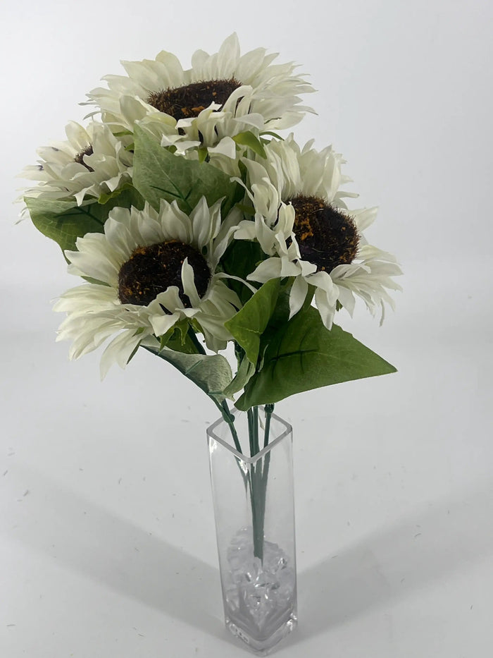 Fortune Sunflower Bush Cream - Uncategorized Silk