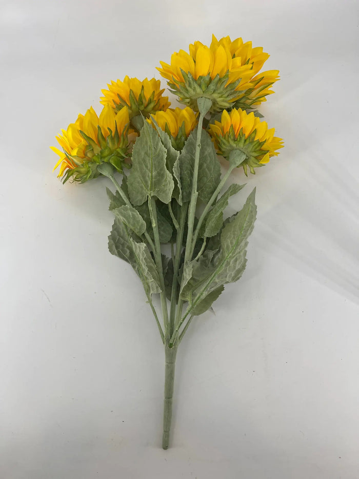 Supreme Sunflower Bush Yellow 22" - Uncategorized Silk