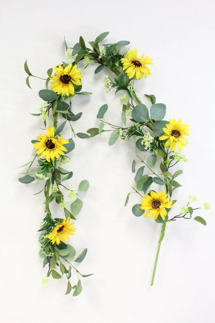 Sunflower/Eucalyptus Garland 5'