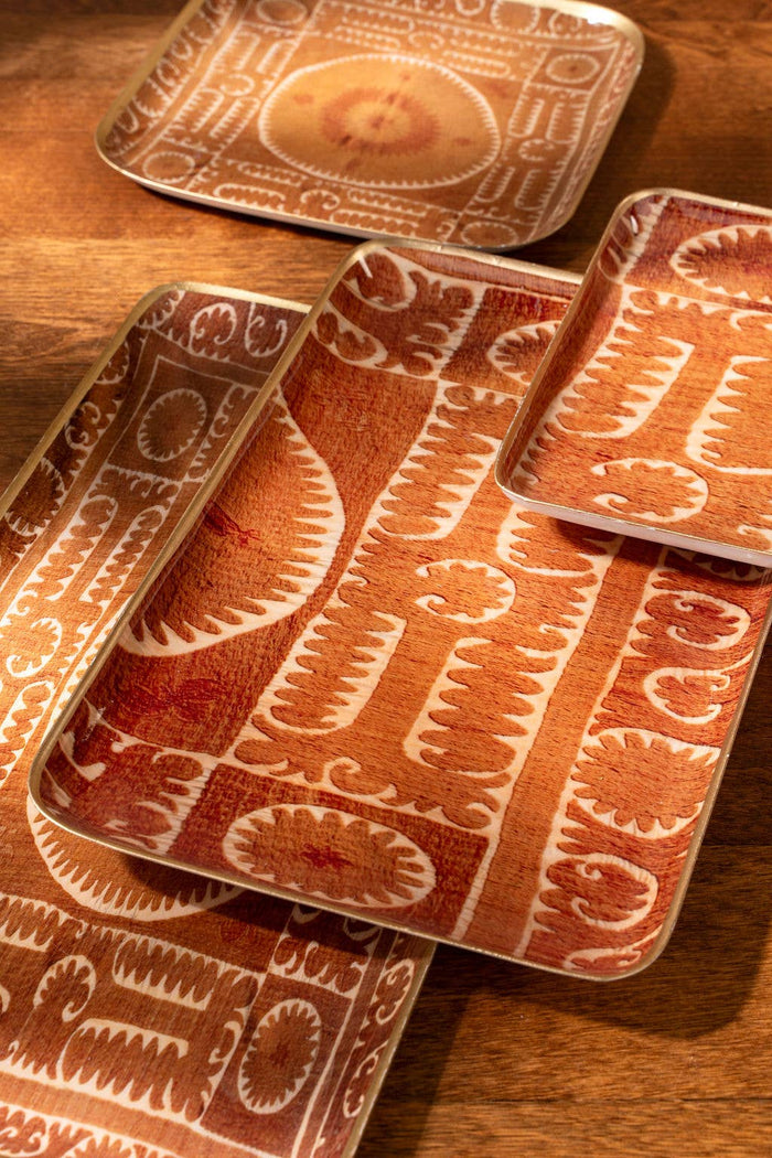 Sunset Square Enameled Tray