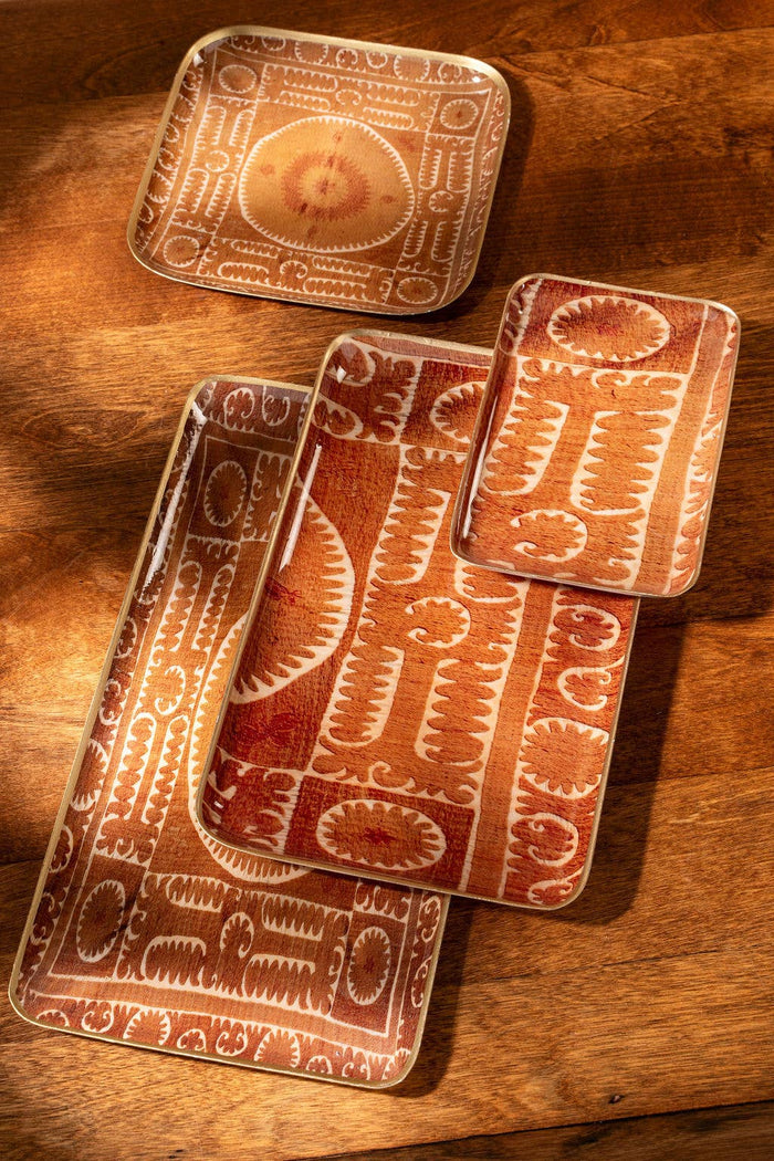 Sunset Square Enameled Tray