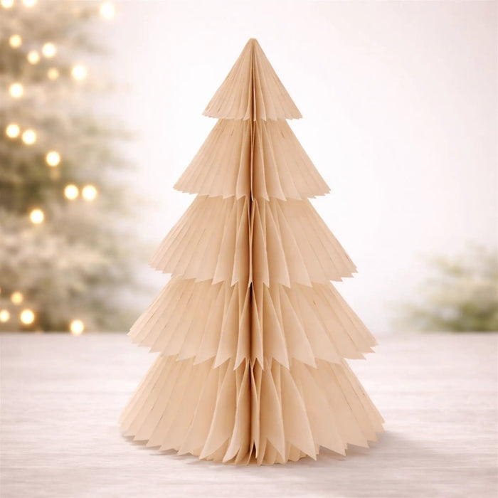 Tan Paper Tree Form 16.5”H