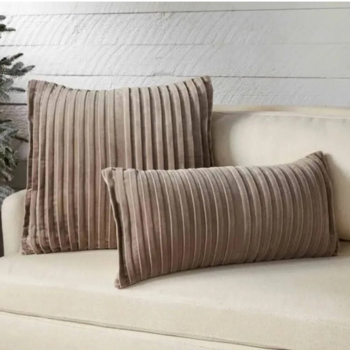 Taupe Velvet Pillow