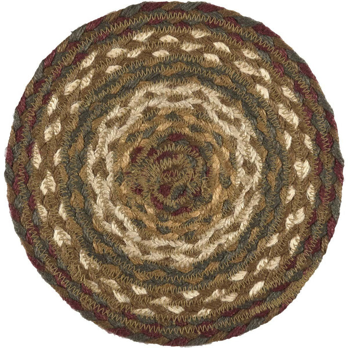 Tea Cabin Braided Trivet 8" - Primitive Star Quilt Shop