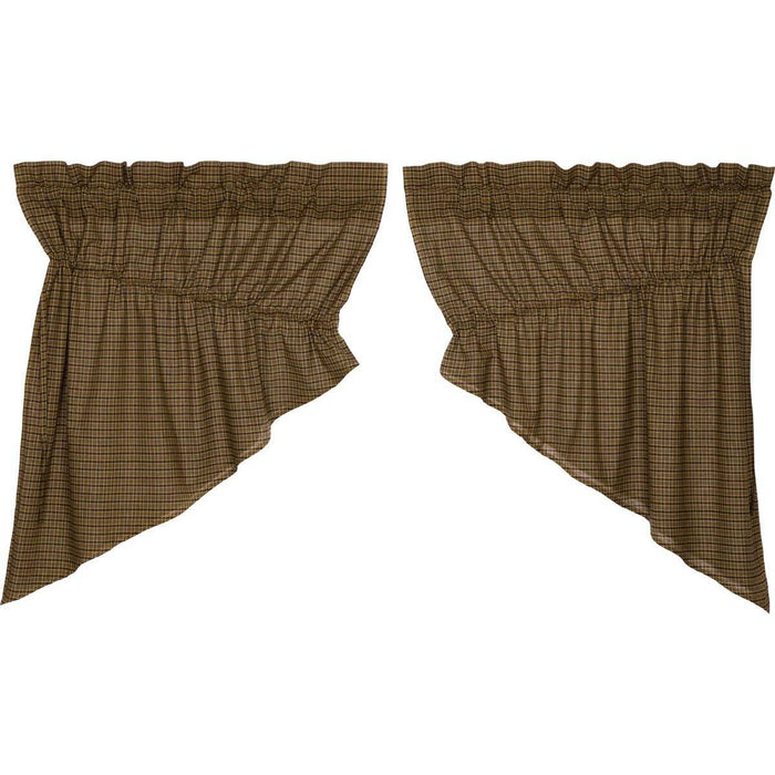 Tea Cabin Lined Prairie Swag Curtains - Primitive Star Quilt Shop