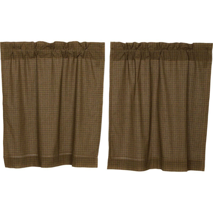 Tea Cabin Lined Tier Curtains 36" - Primitive Star Quilt Shop