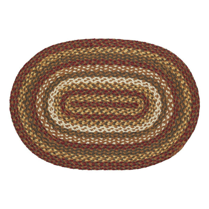Tea Cabin Oval Braided Rug 20x30" - Primitive Star Quilt Shop