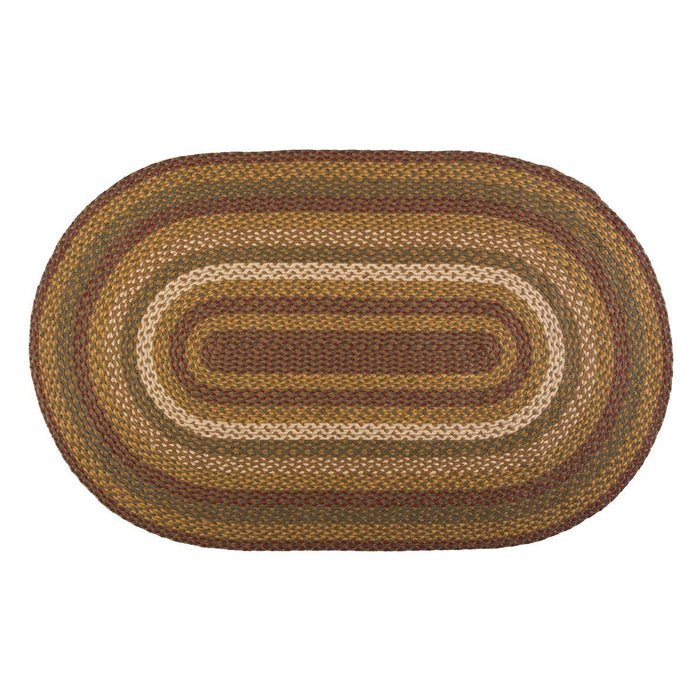 Tea Cabin Oval Braided Rug 36x60" - Primitive Star Quilt Shop