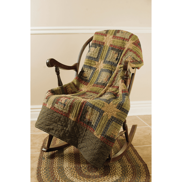 Tea Cabin Quilted Throw - Primitive Star Quilt Shop
