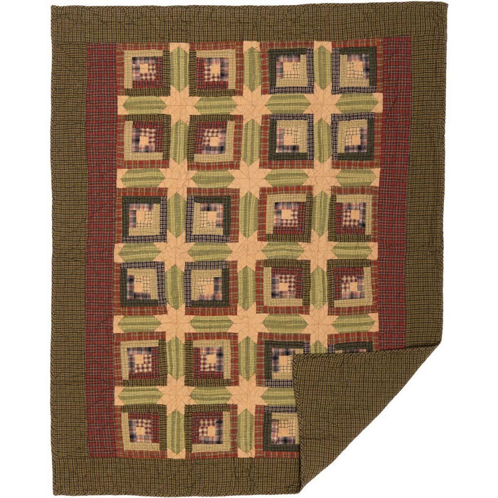 Tea Cabin Quilted Throw - Primitive Star Quilt Shop