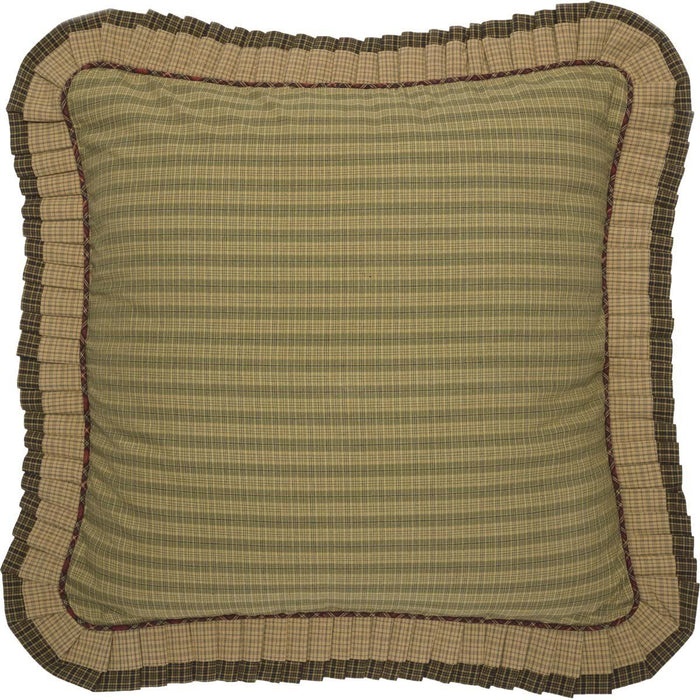 Tea Cabin Ruffled Fabric Euro Sham 26x26" - Primitive Star Quilt Shop