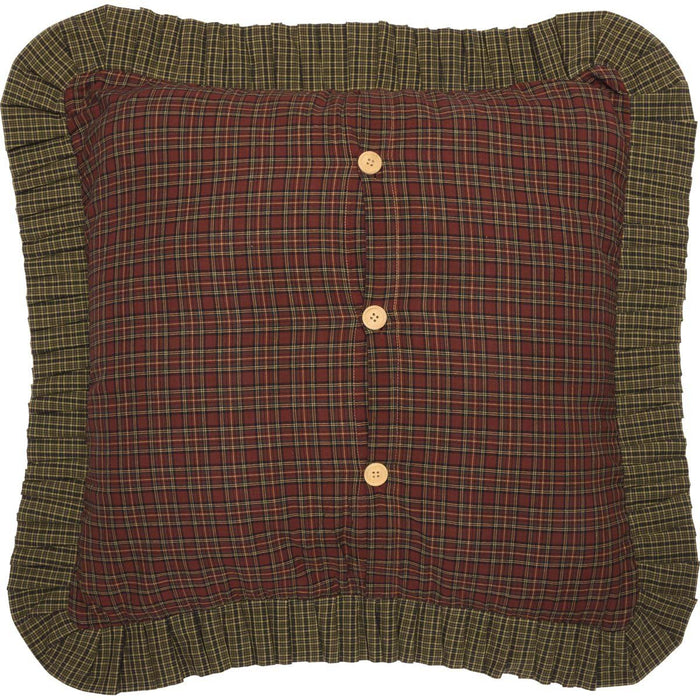 Tea Cabin Ruffled Fabric Euro Sham 26x26" - Primitive Star Quilt Shop