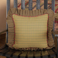 Tea Cabin Ruffled Fabric Pillow 16" Filled - Primitive Star Quilt Shop