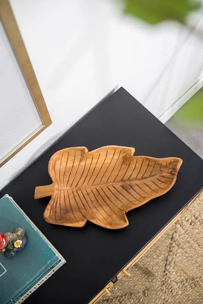 Teak Leaf Tray 9.5" x 15.5"