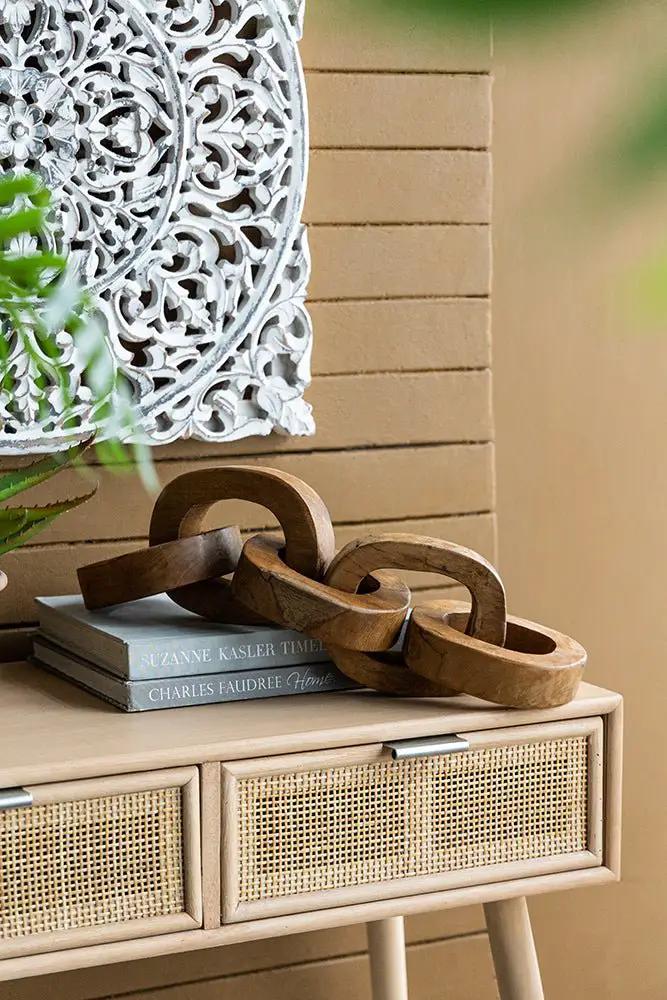 A&B Teak Wood Chain Decor 5" x 20" - Uncategorized Merchandise