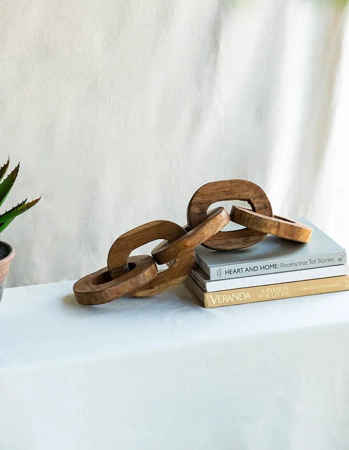 A&B Teak Wood Chain Decor 5" x 20" - Uncategorized Merchandise