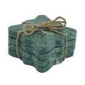 A&B Teal Marble Coasters (Set of 4) 4"x 4" - Coasters Merchandise