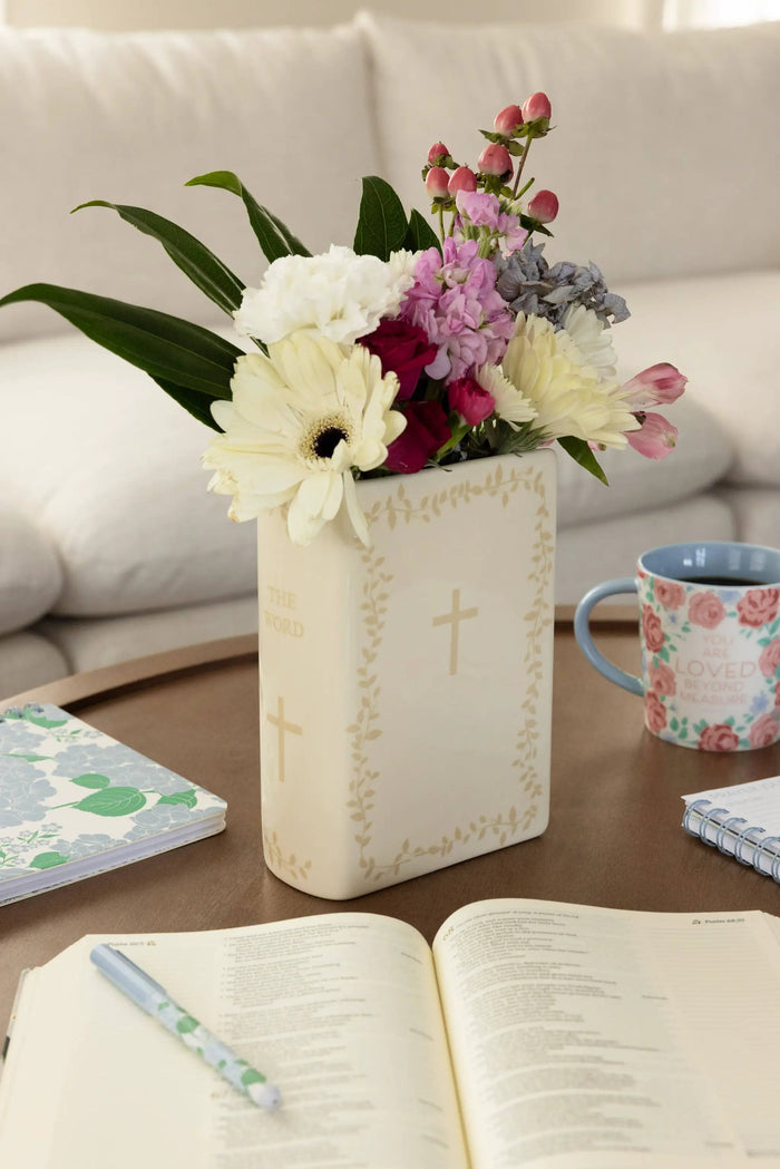 "The Word" Large Book Vase