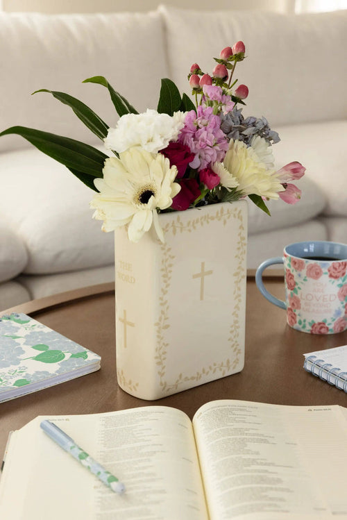 "The Word" Large Book Vase