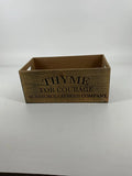 Gerson "Thyme" Nesting Wood Engraved Planter Lg 12"L - Uncategorized Merchandise