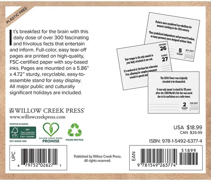 Today I Learned - 2027 Box Calendar | Willow Creek Press