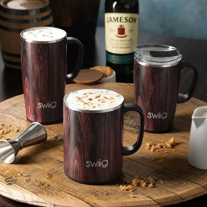 Swig Travel Mug 18oz- Bourbon Barrel - Drinkware Merchandise