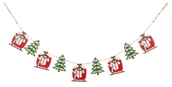 Ganz/CBK Trees/ Ski Gondola Garland 45.25"L - Garlands Merchandise