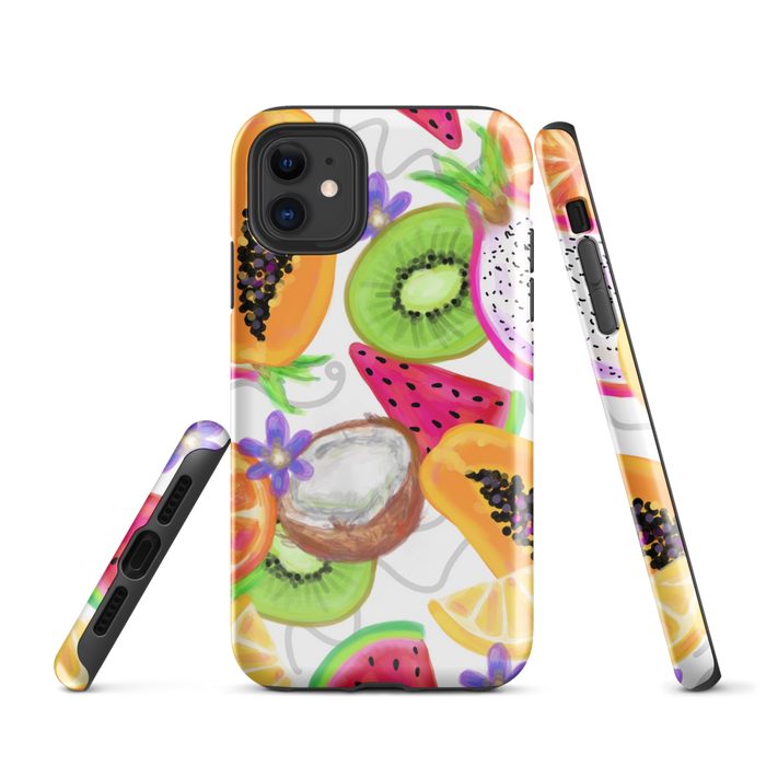 Tropical Fruit White Tough Case for iPhone®