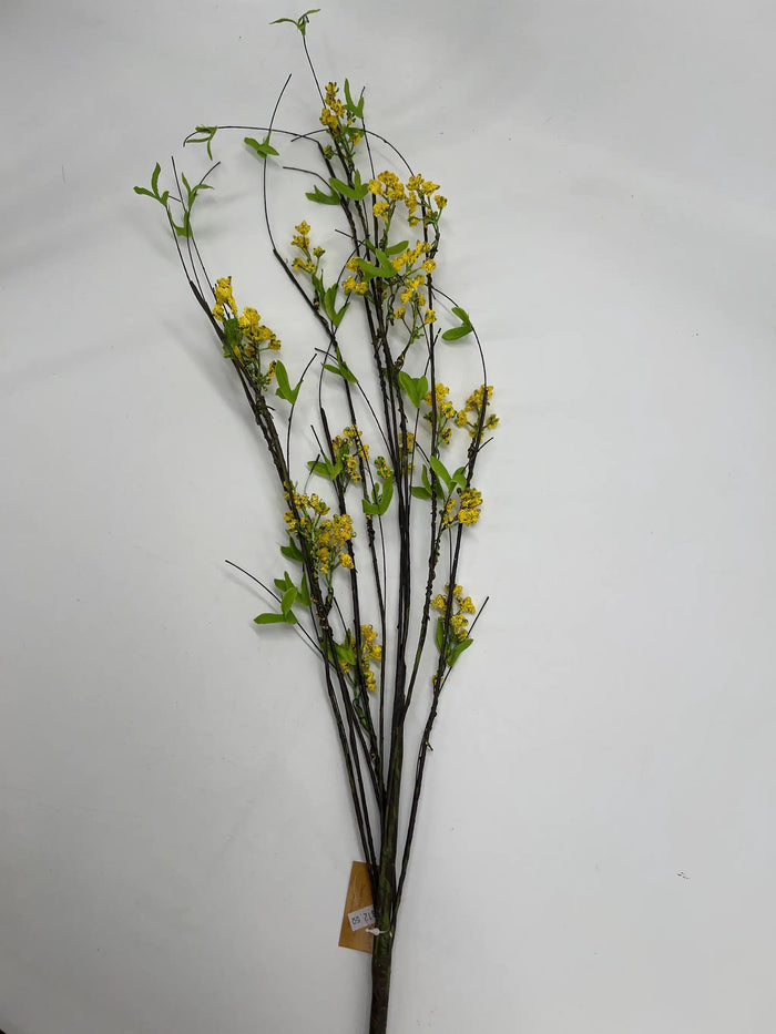 Direct Export Twig/Berry Branch Yellow 41" - Uncategorized Silk